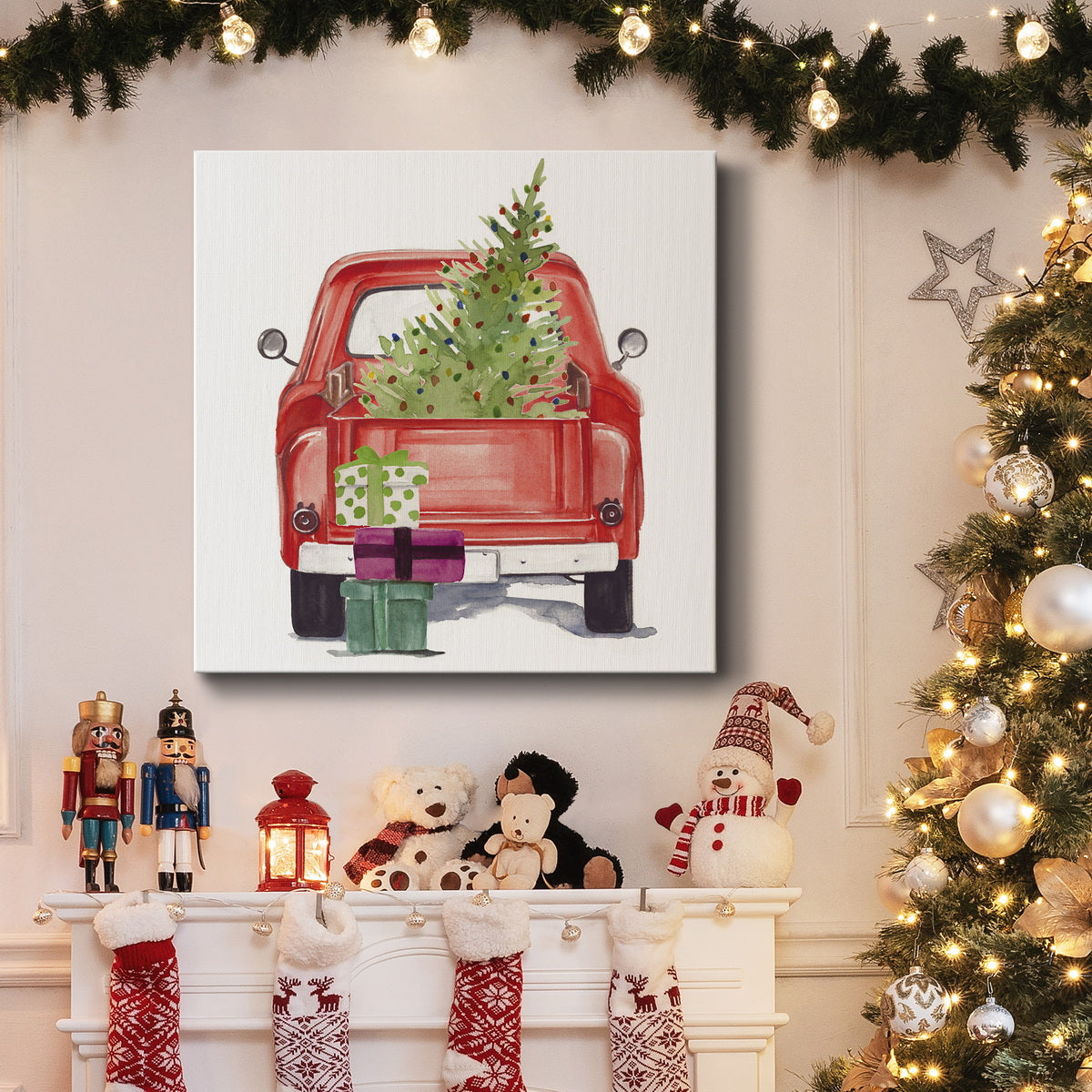 Christmas Cars III-Premium Gallery Wrapped Canvas - Ready to Hang