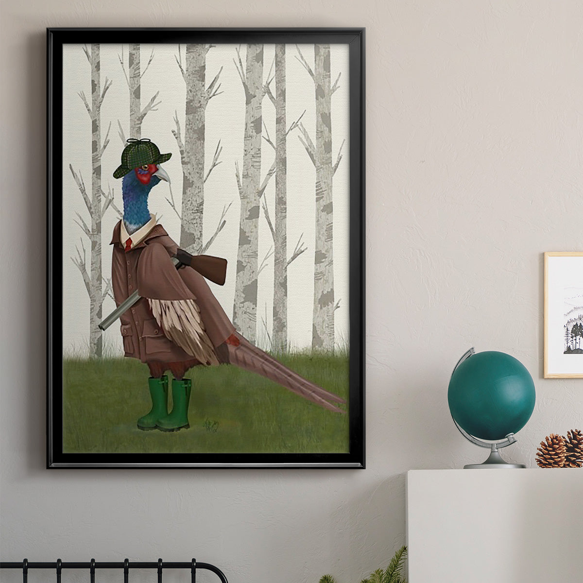 Pheasant Shooting Party 5 - Modern Framed Canvas Print