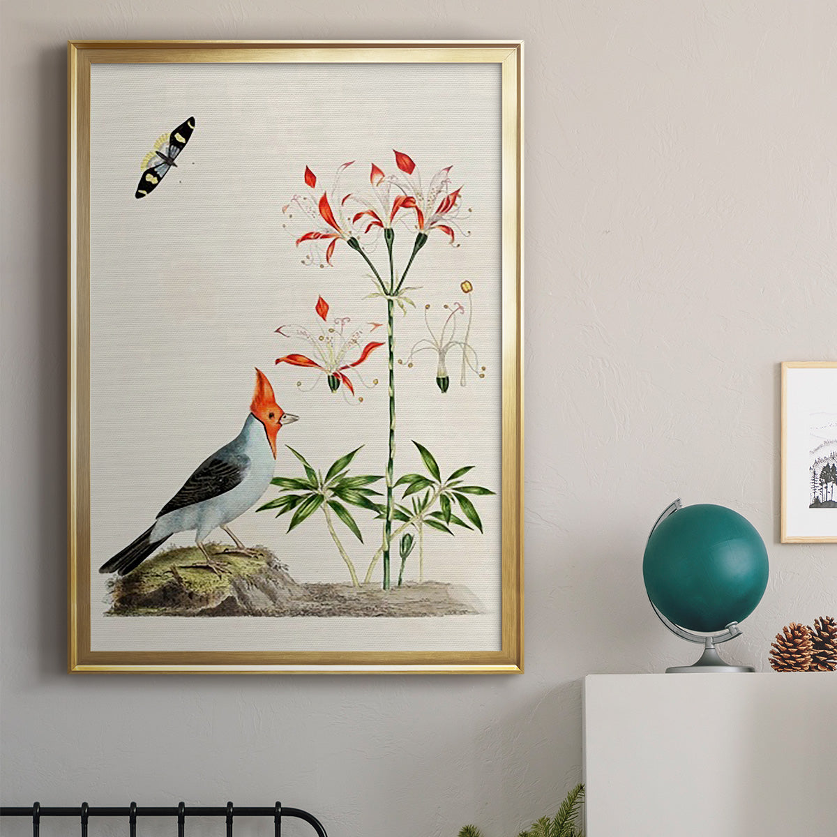 Bird in Habitat I - Modern Framed Canvas Print