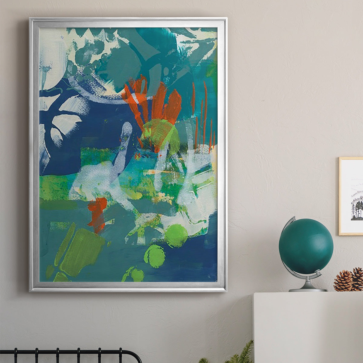 Tropical Graphics I - Modern Framed Canvas Print