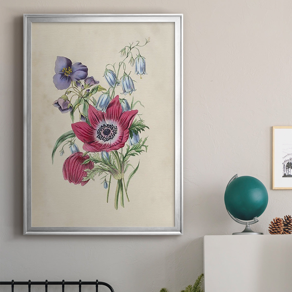 Antique Garden Bouquet I - Modern Framed Canvas Print