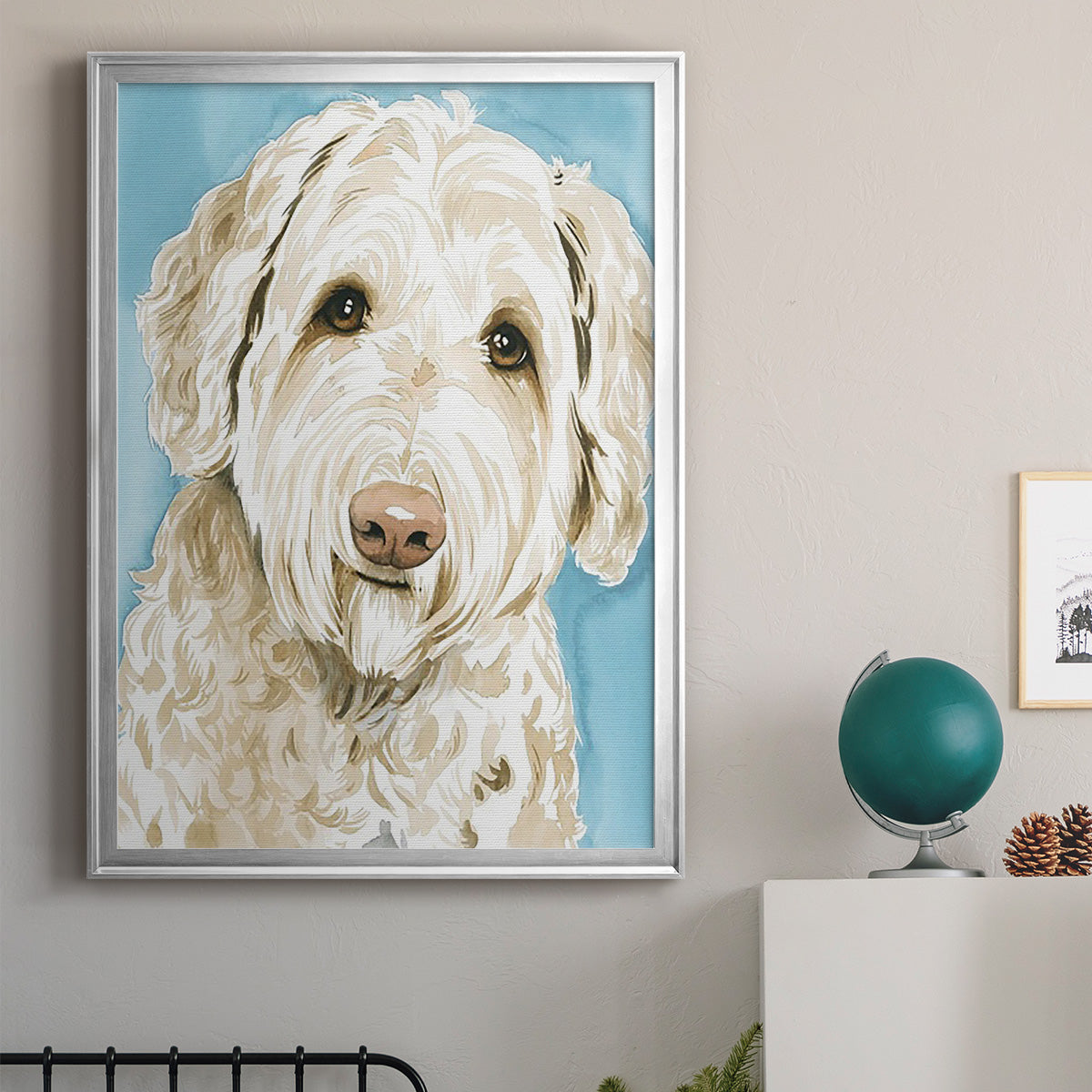 Labradoodle I - Modern Framed Canvas Print