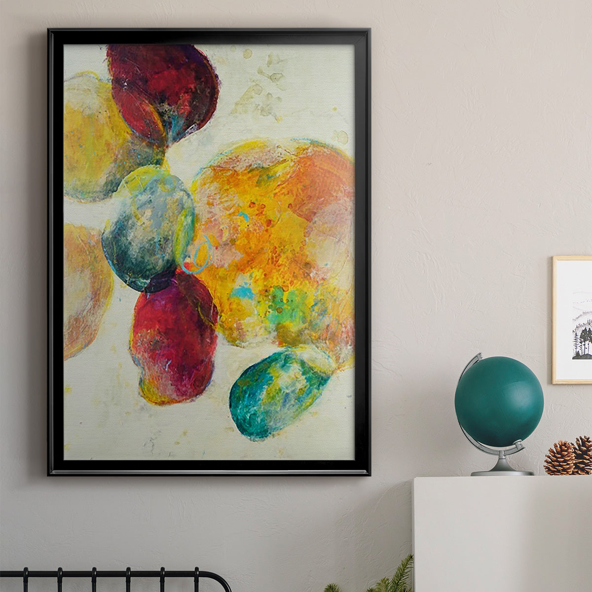 Earthy Fragments I - Modern Framed Canvas Print