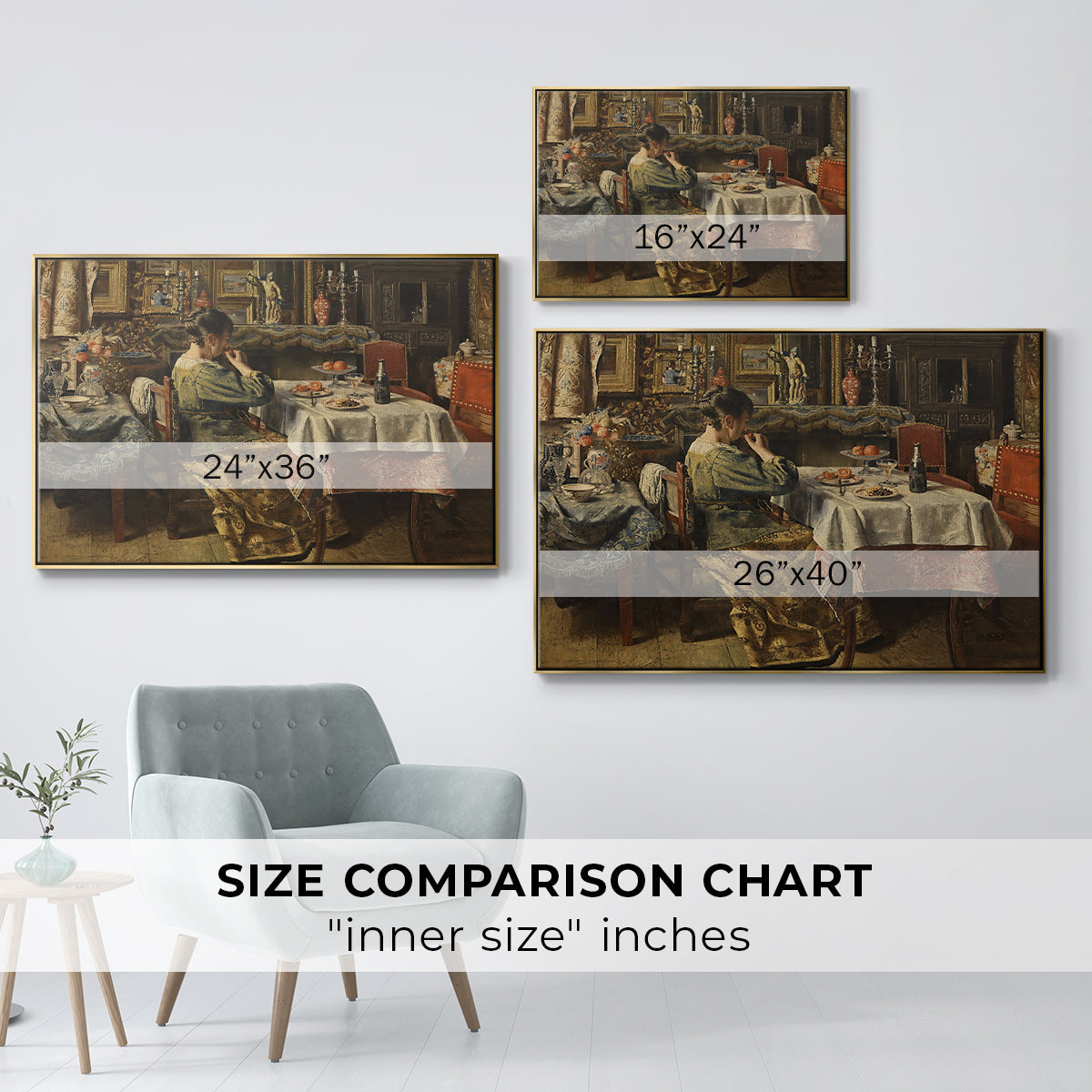 The Meal (De maaltijd), c. 1885 - Floater Framed Canvas Print