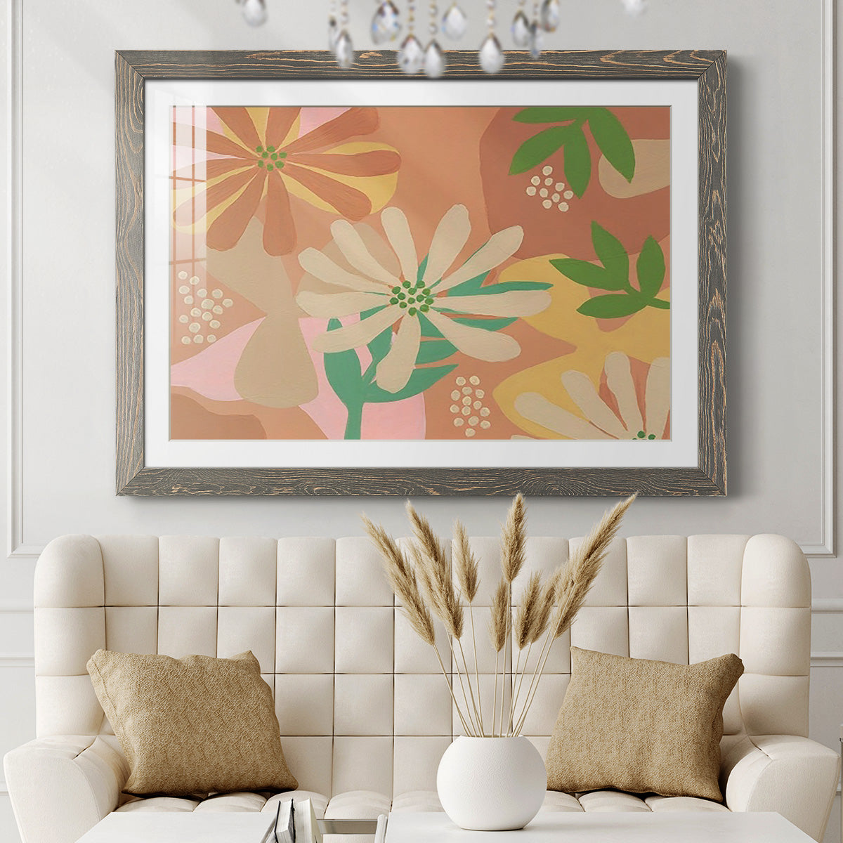 Neutral Blooms III-Premium Framed Print - Ready to Hang