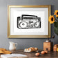 Boombox Sketch Premium Framed Print - Ready to Hang