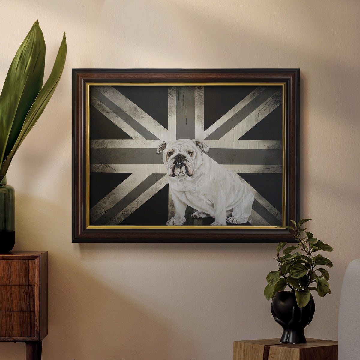 Best of British B&W Premium Framed Canvas- Ready to Hang