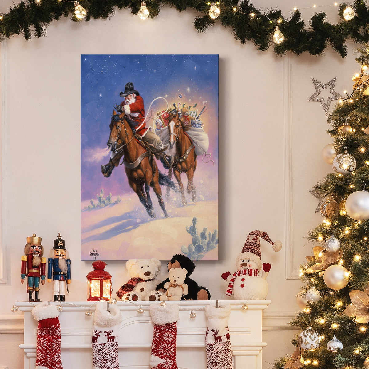 Santa's Big Ride - Gallery Wrapped Canvas