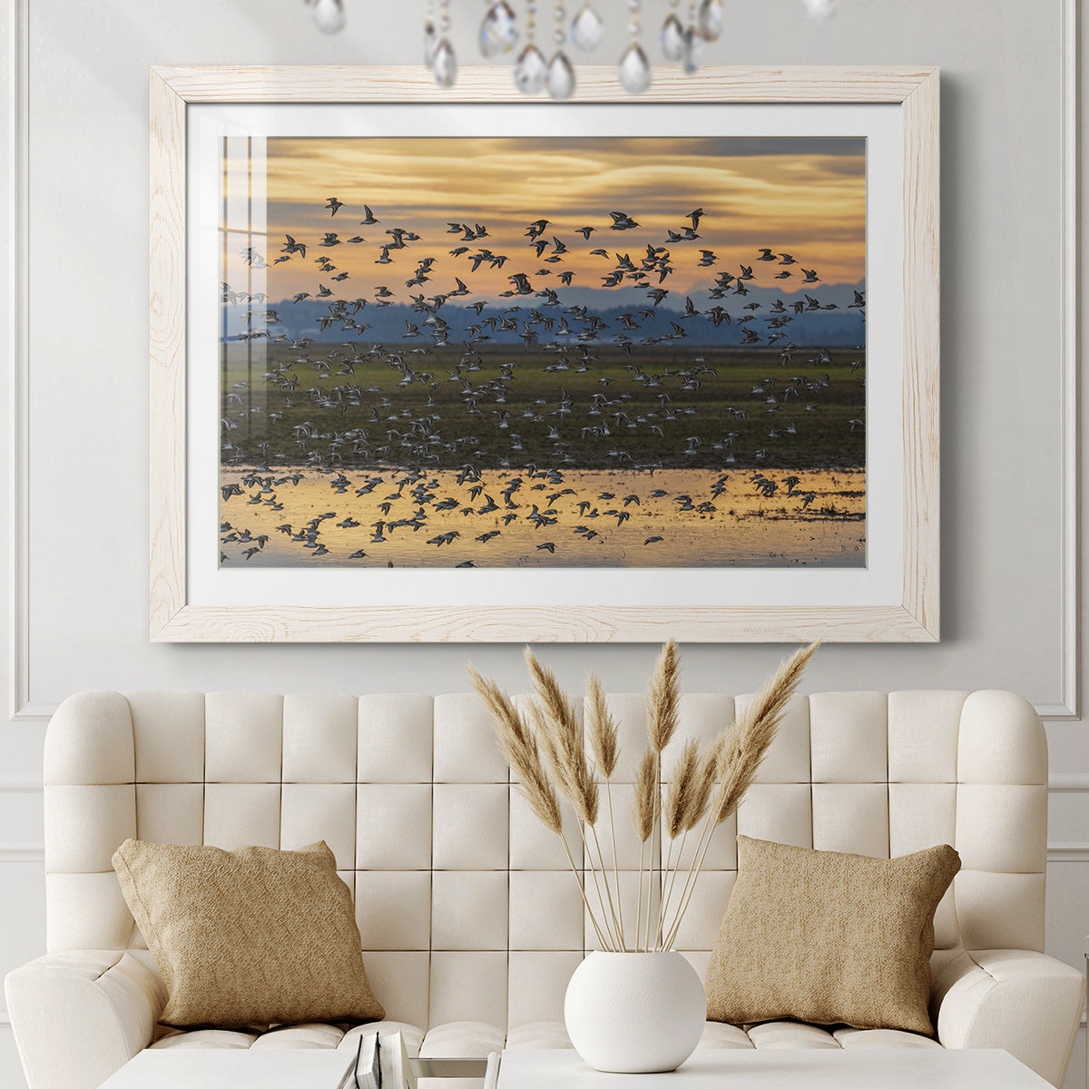Sunset Flight - Barnwood Framed Art Print