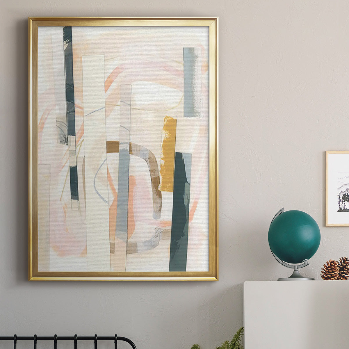 Melon Litmus III - Modern Framed Canvas Print