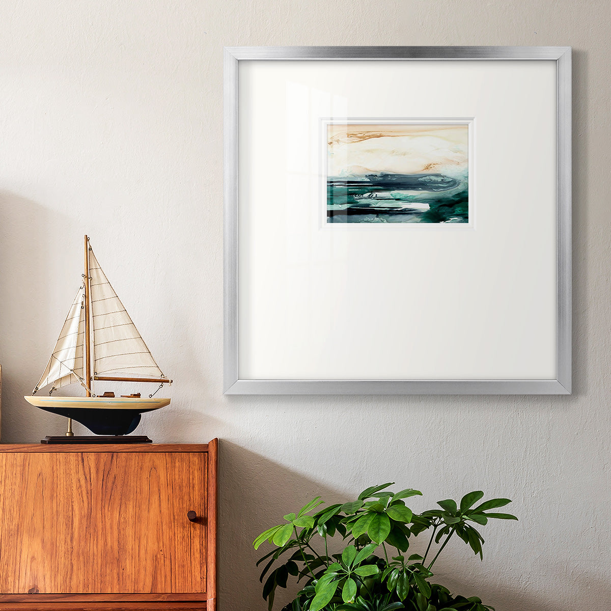 Sea Foam Flow II Premium Framed Print Double Matboard