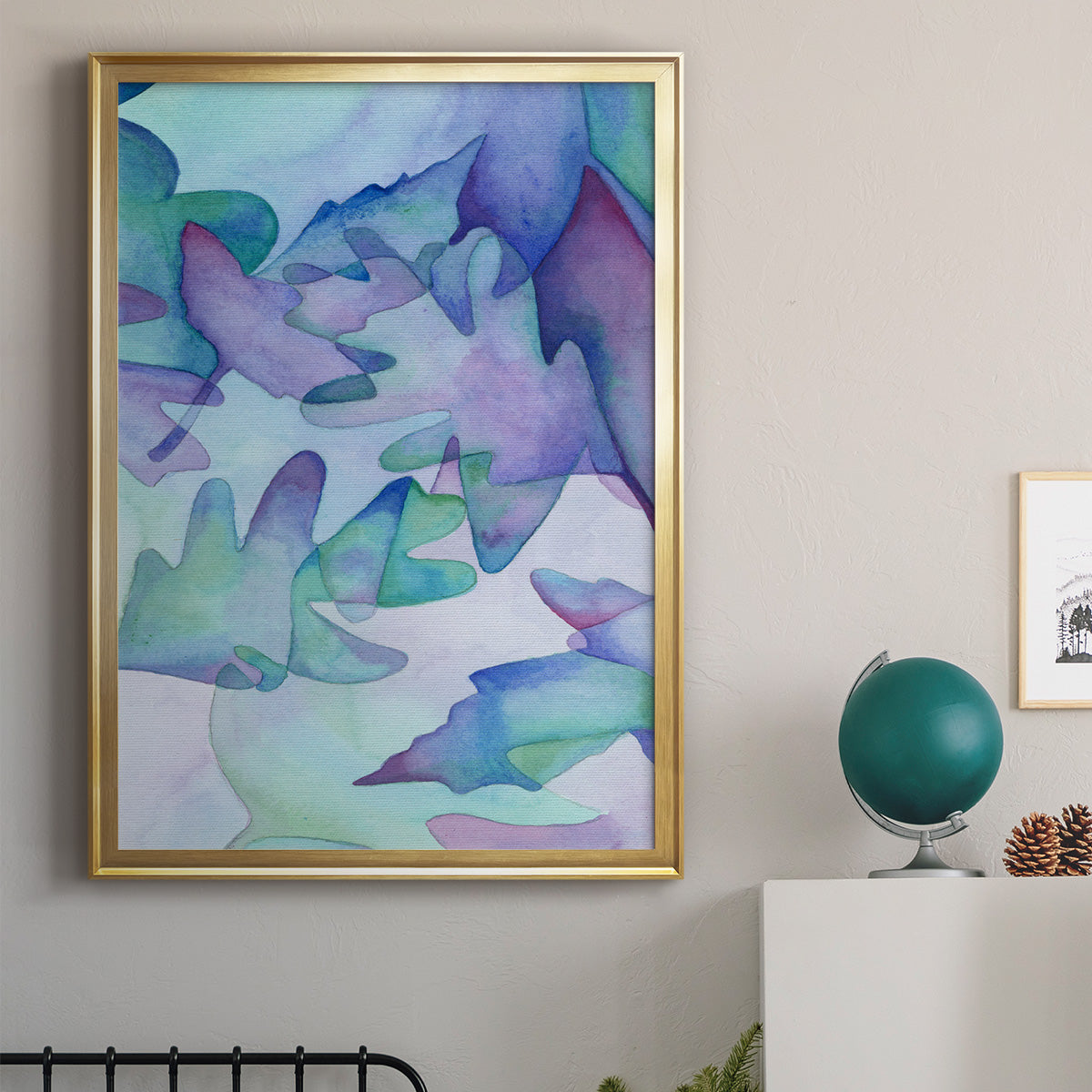 Fallen Leaves - Modern Framed Canvas Print