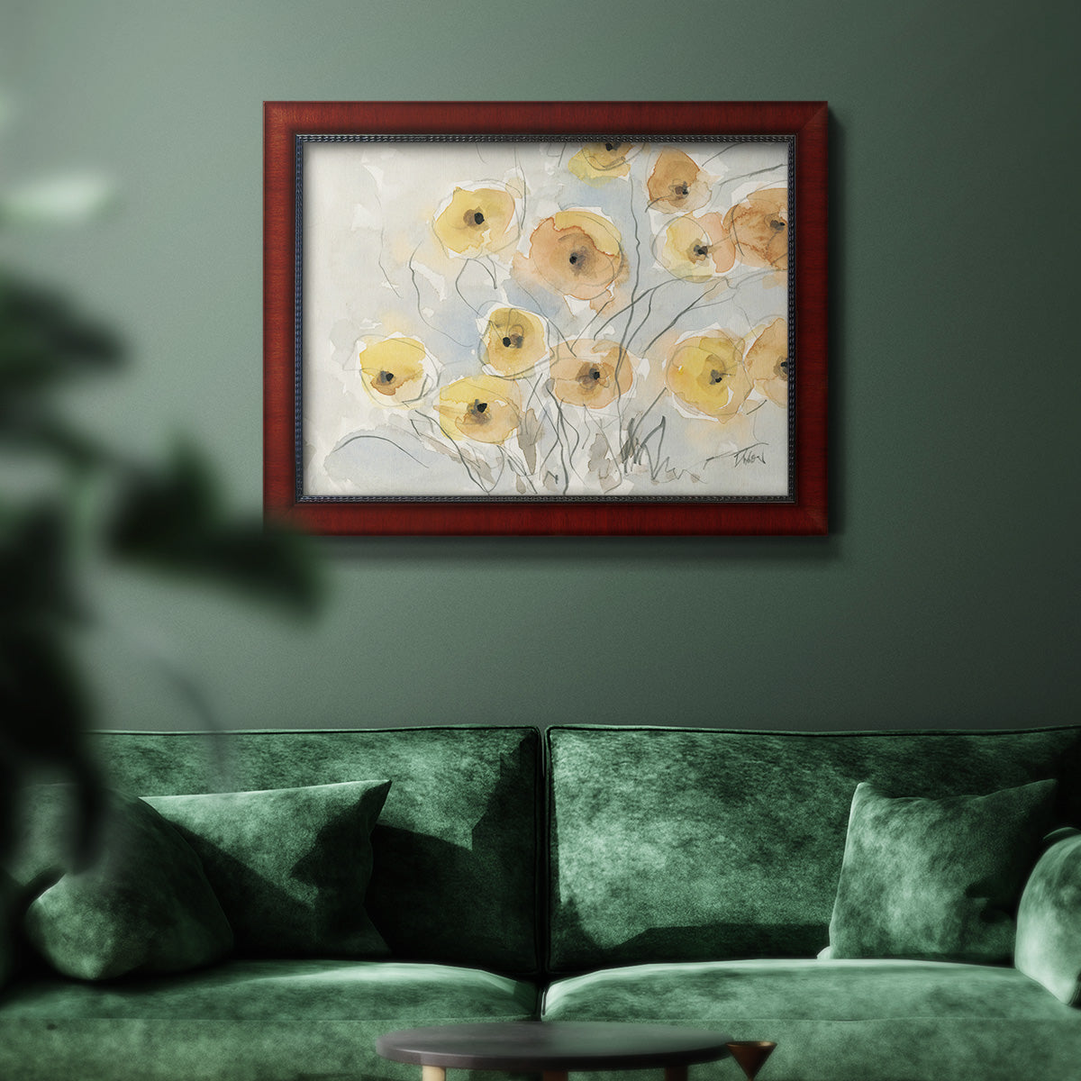 Sunset Poppies I Premium Framed Canvas- Ready to Hang