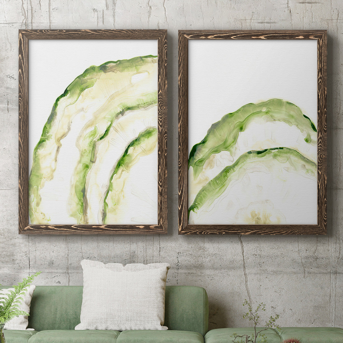 Lichen Halo I - Premium Framed Canvas 2 Piece Set - Ready to Hang