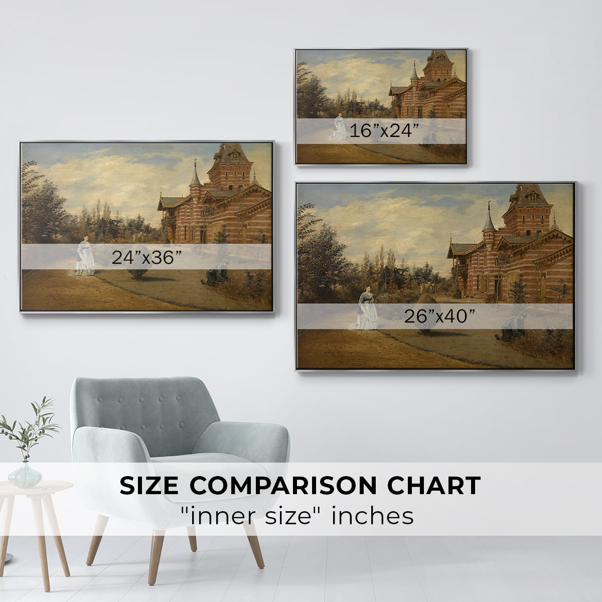 The Country House of Gustave Coûteaux, 1871 - Floater Framed Canvas Print
