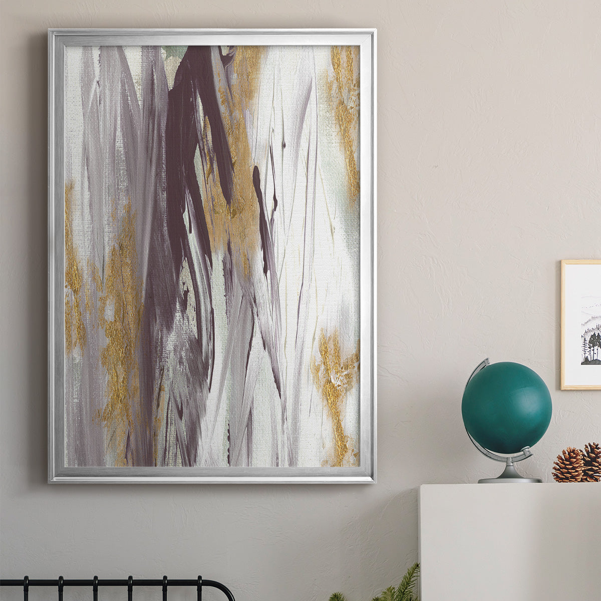 Tumultuous Amethyst I - Modern Framed Canvas Print
