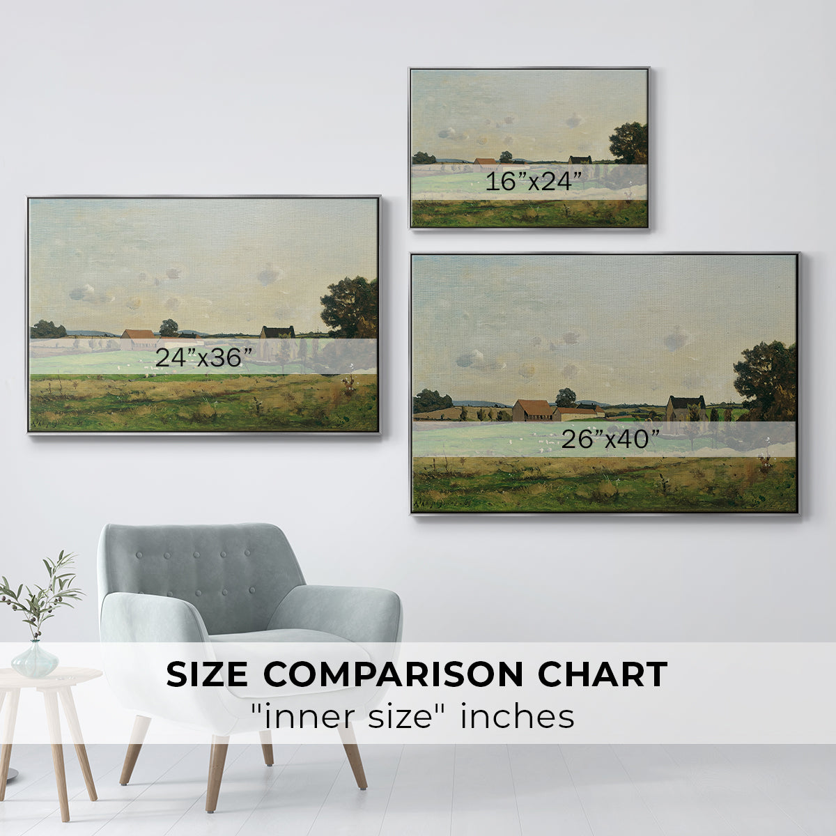 The Saulce Estate, 1869 - Floater Framed Canvas Print