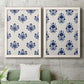 Indigo Bloom Pattern I - Premium Framed Canvas 2 Piece Set - Ready to Hang