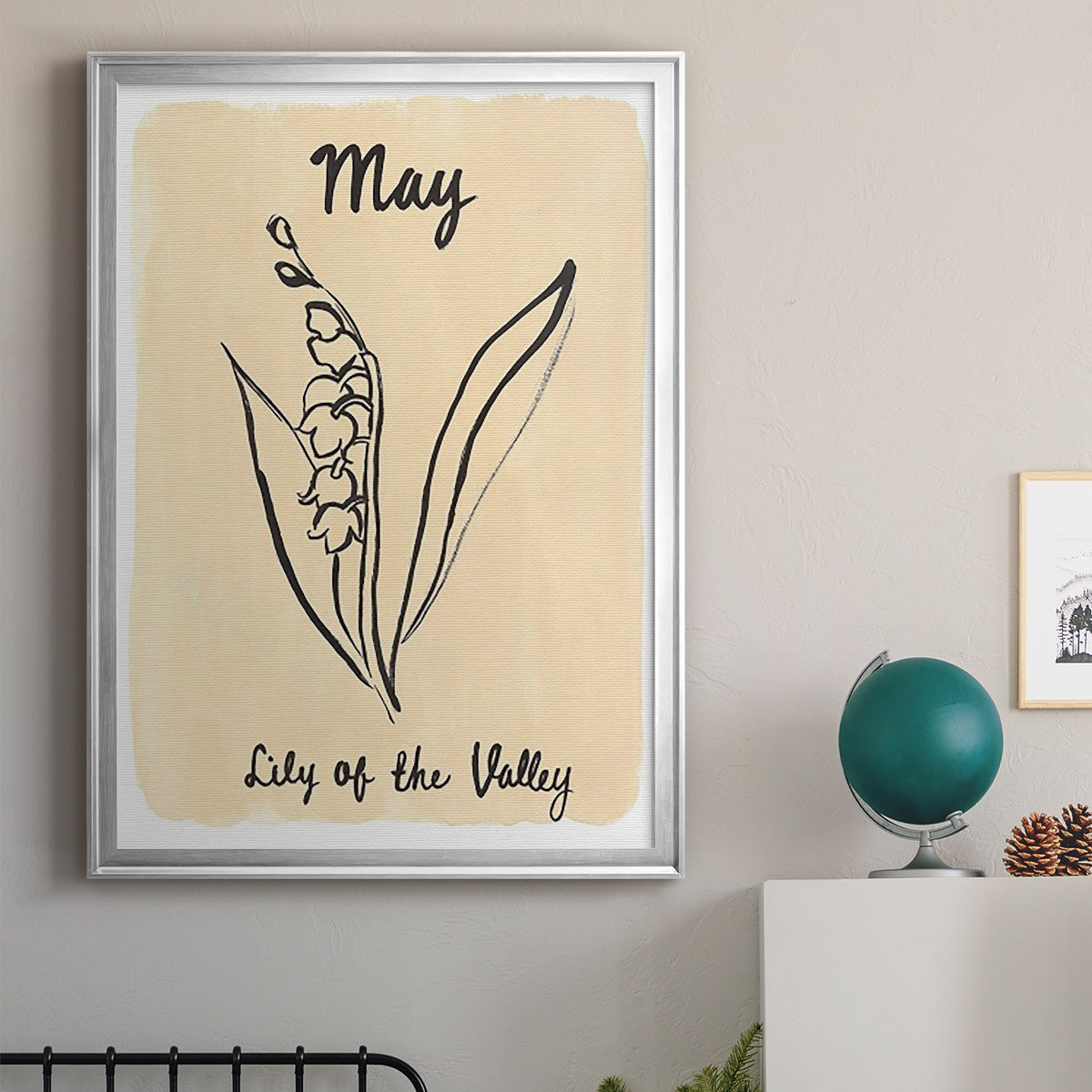 Birth Month V - Modern Framed Canvas Print