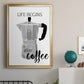 Begins After Coffee - Modern Framed Canvas Print