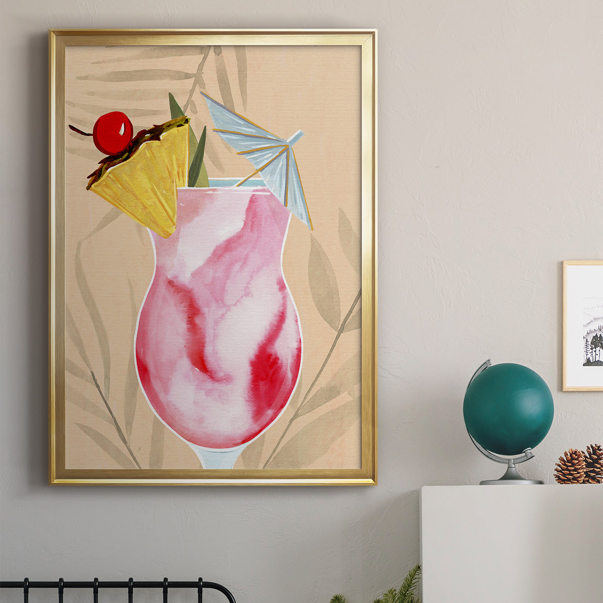 Tropical Cocktail II - Modern Framed Canvas Print
