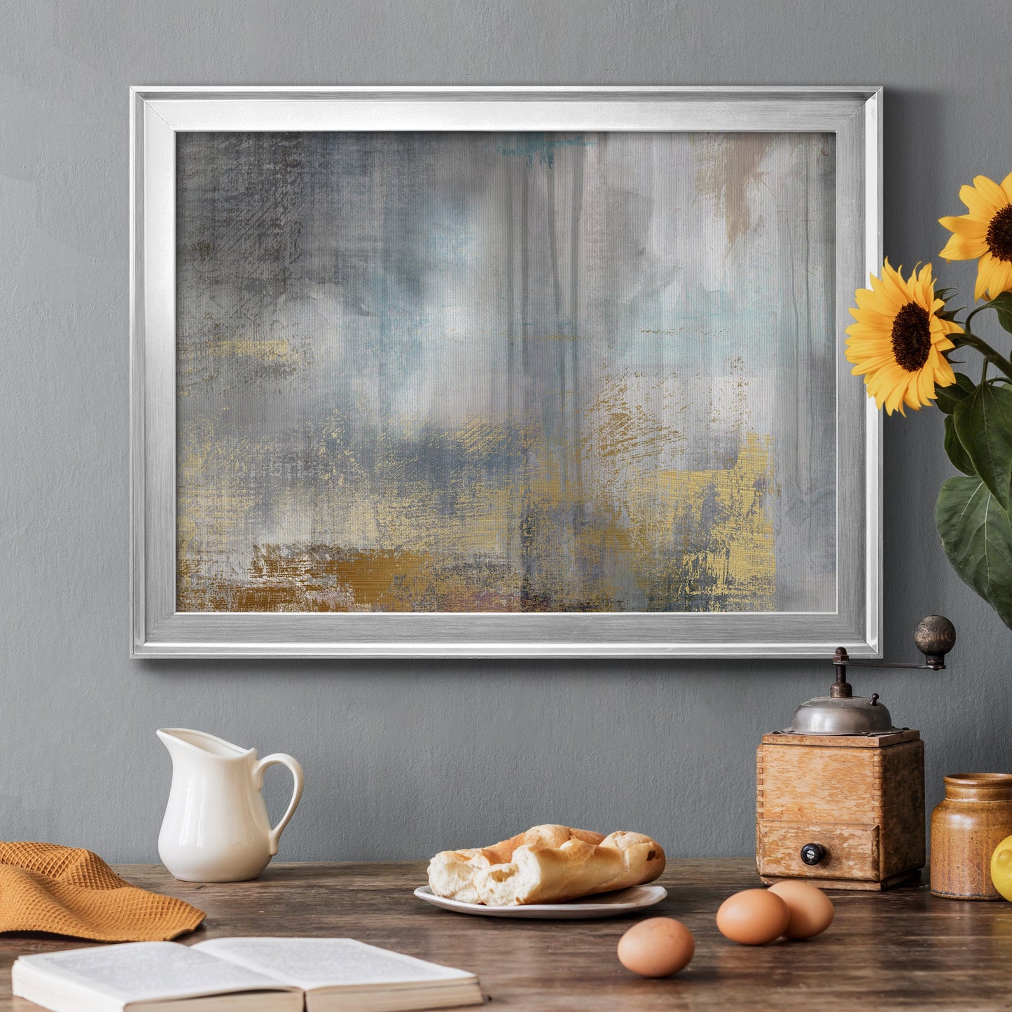 Misty Sky II Revisit - Modern Framed Canvas Print