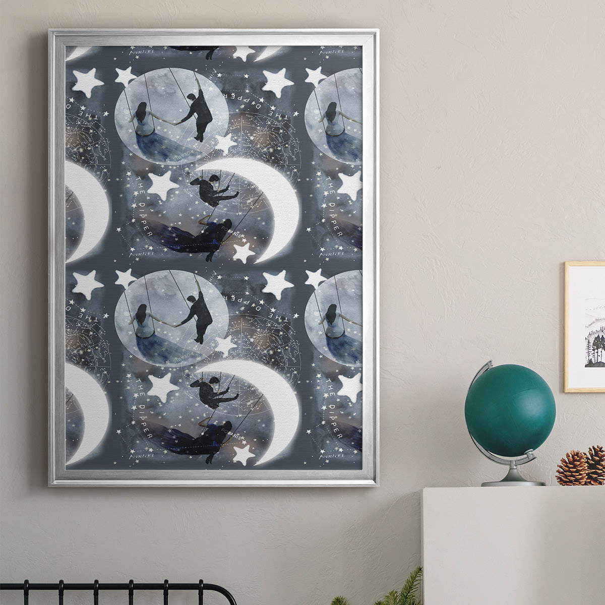 Celestial Love Collection E - Modern Framed Canvas Print