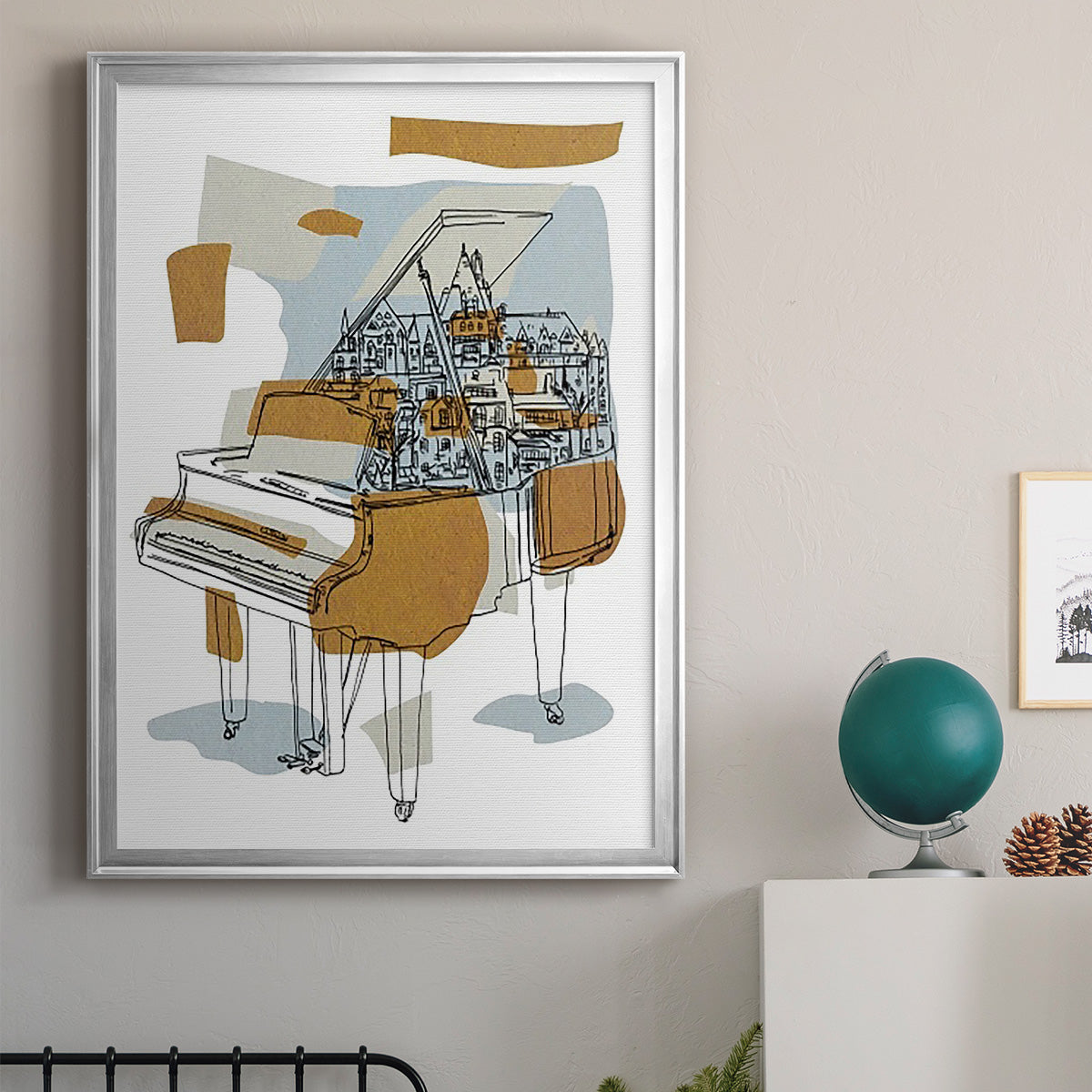 Rehearsal I - Modern Framed Canvas Print