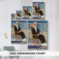 Size comparison chart for canvas art prints, showing multiple size options.