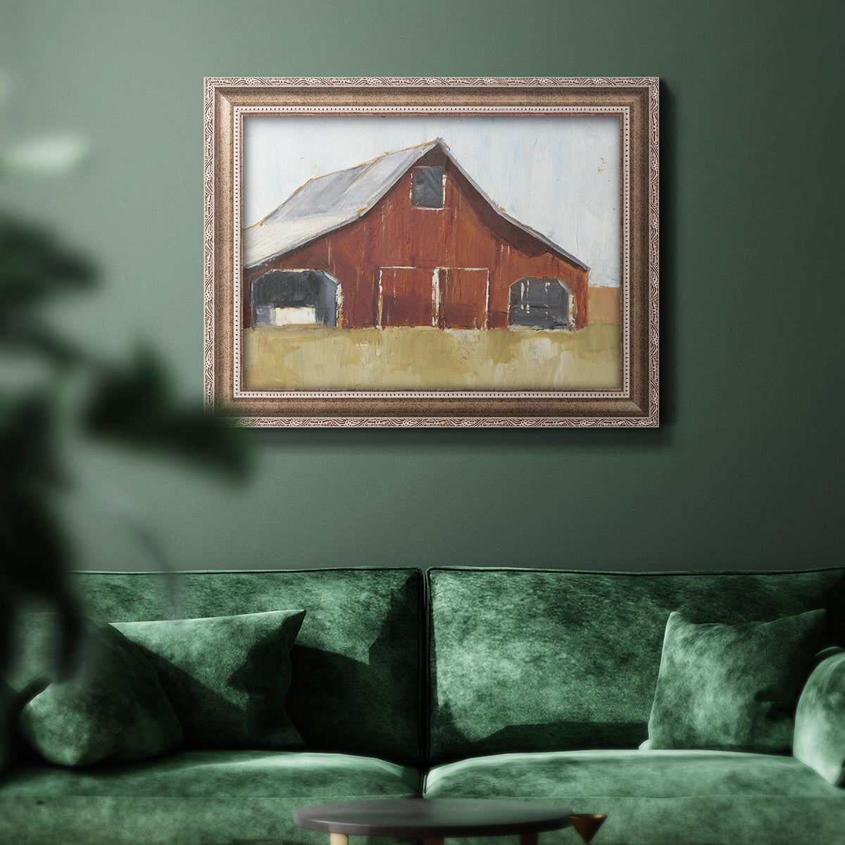 Rustic Red Barn I Premium Framed Canvas- Ready to Hang