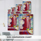 Size comparison chart for canvas art prints, showing multiple size options.