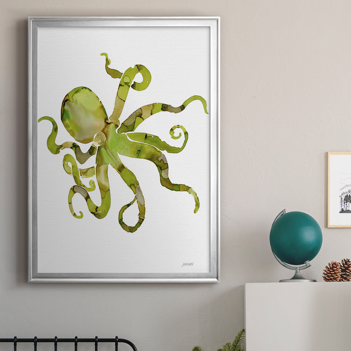 Octopus - Modern Framed Canvas Print