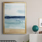 Watercolor Ocean Horizon I - Modern Framed Canvas Print