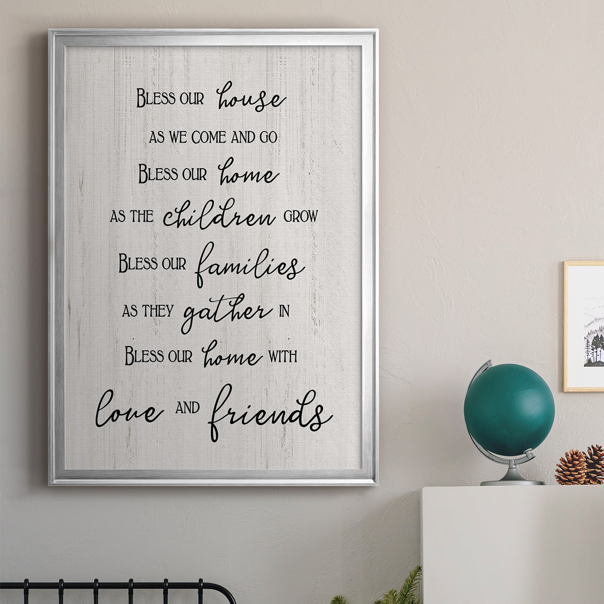 Love and Friends - Modern Framed Canvas Print