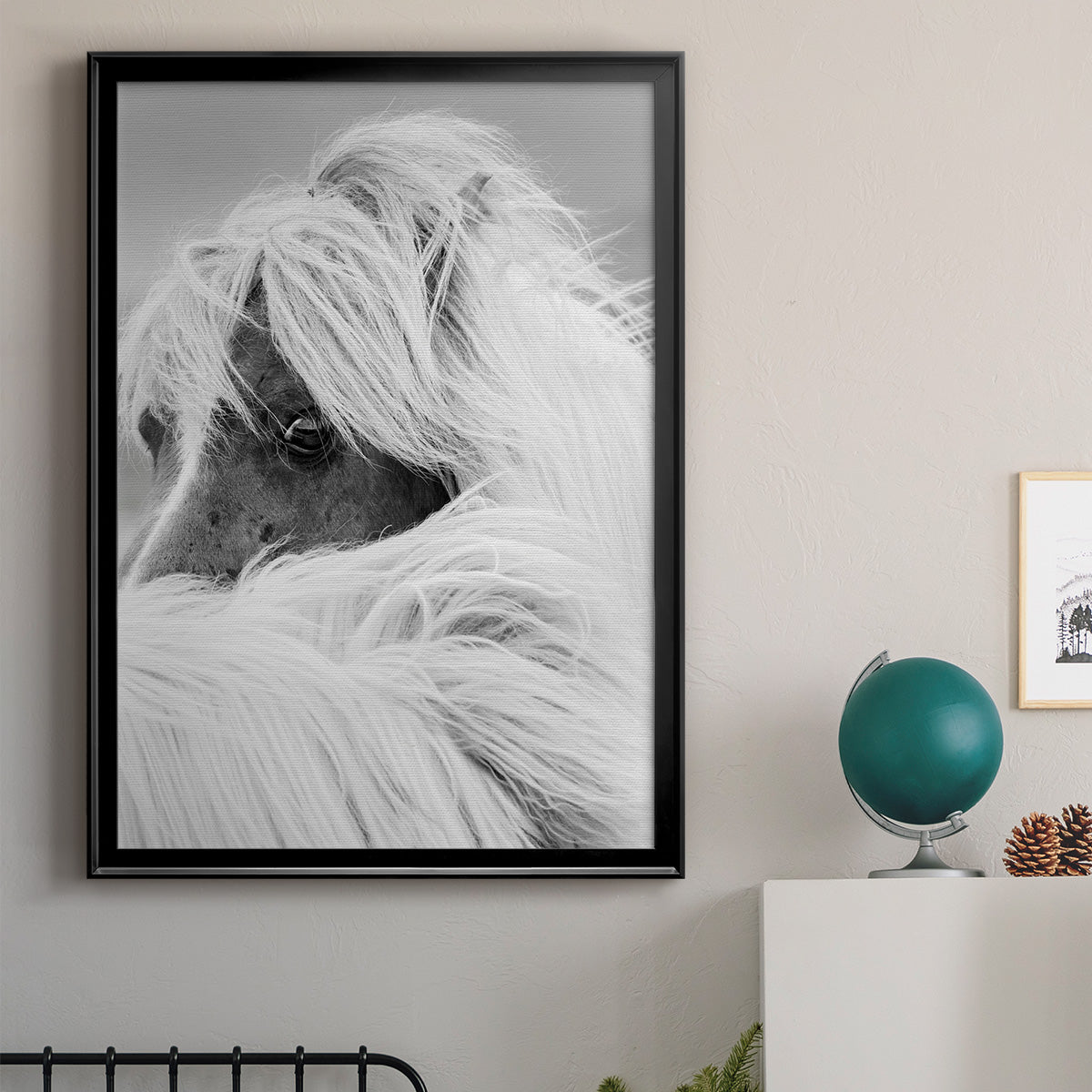 Island Pony II - Modern Framed Canvas Print