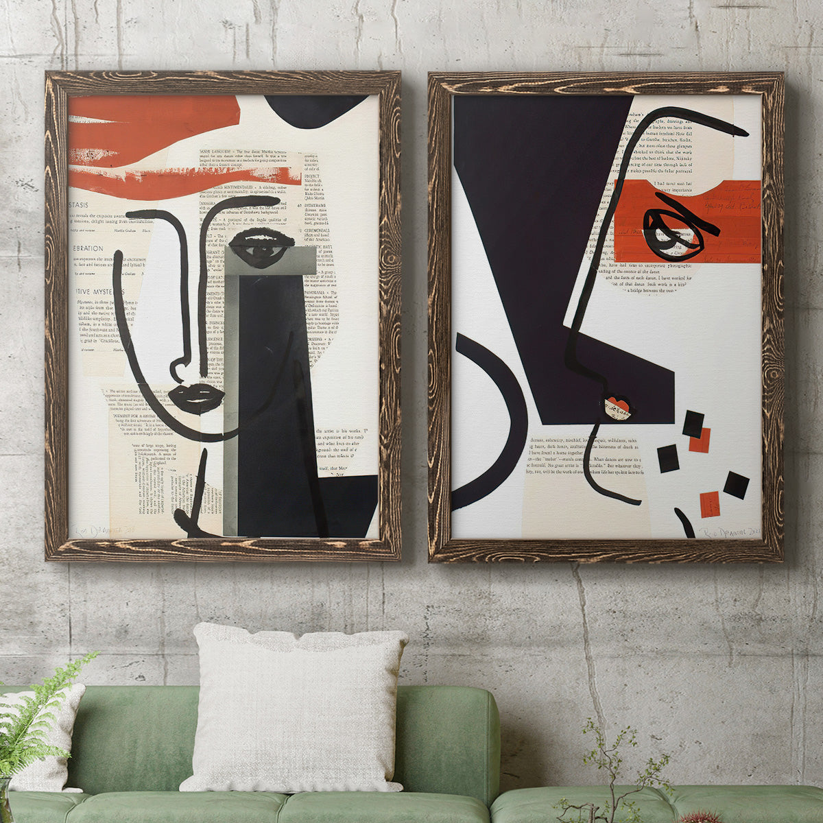 Faces of A Century V - Premium Framed Canvas 2 Piece Set - Ready to Hang