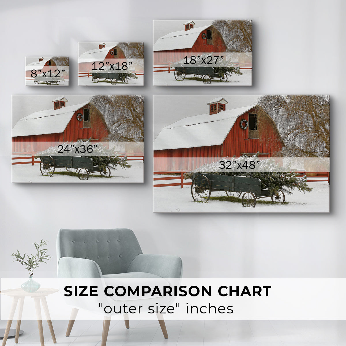 Sleigh of Warm Lantern Promise - Canvas Art Print