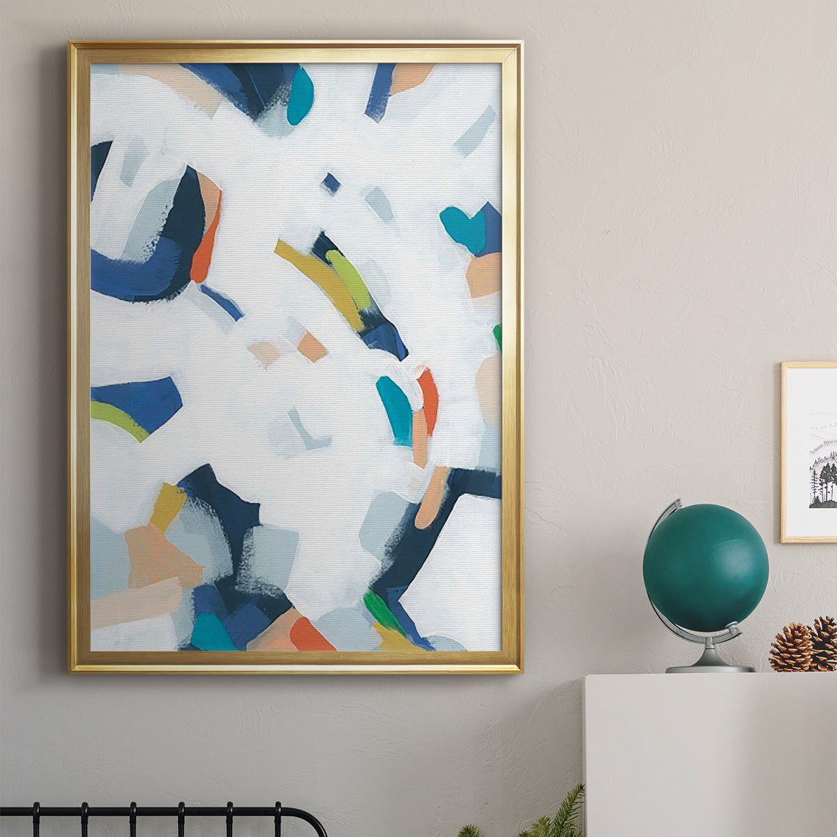 Bright Orbit I - Modern Framed Canvas Print