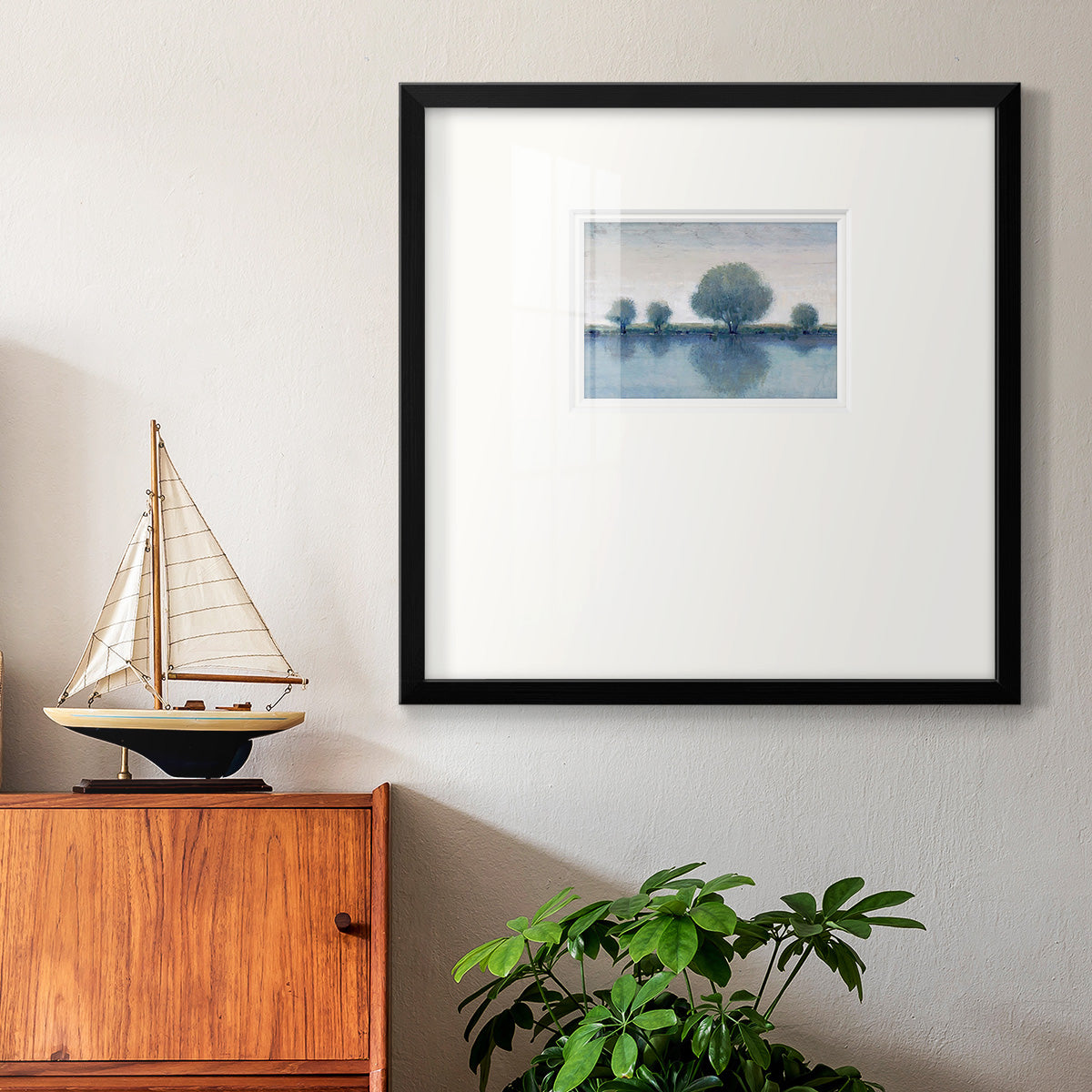 Afternoon Reflection II Premium Framed Print Double Matboard