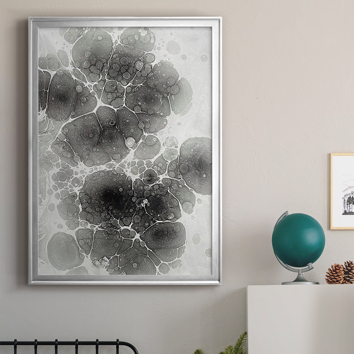 Marbling II - Modern Framed Canvas Print