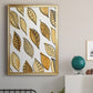 Patterned Leaf Shapes II - Modern Framed Canvas Print