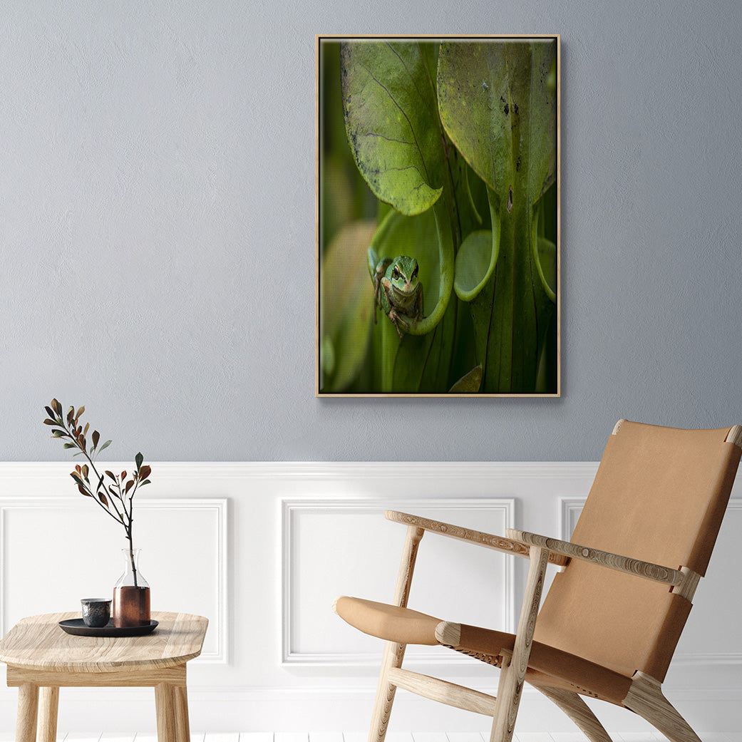 Arboreal Refuge - Framed Premium Gallery Wrapped Canvas L Frame - Ready to Hang