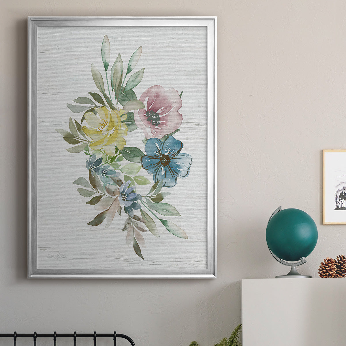 Spring Meadow Arrangement I - Modern Framed Canvas Print