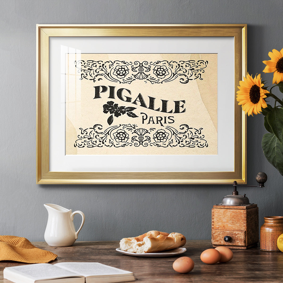 Antique French Label III - Modern Framed Art Print