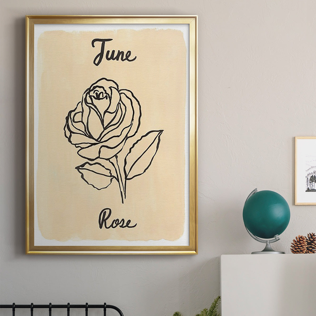 Birth Month VI - Modern Framed Canvas Print