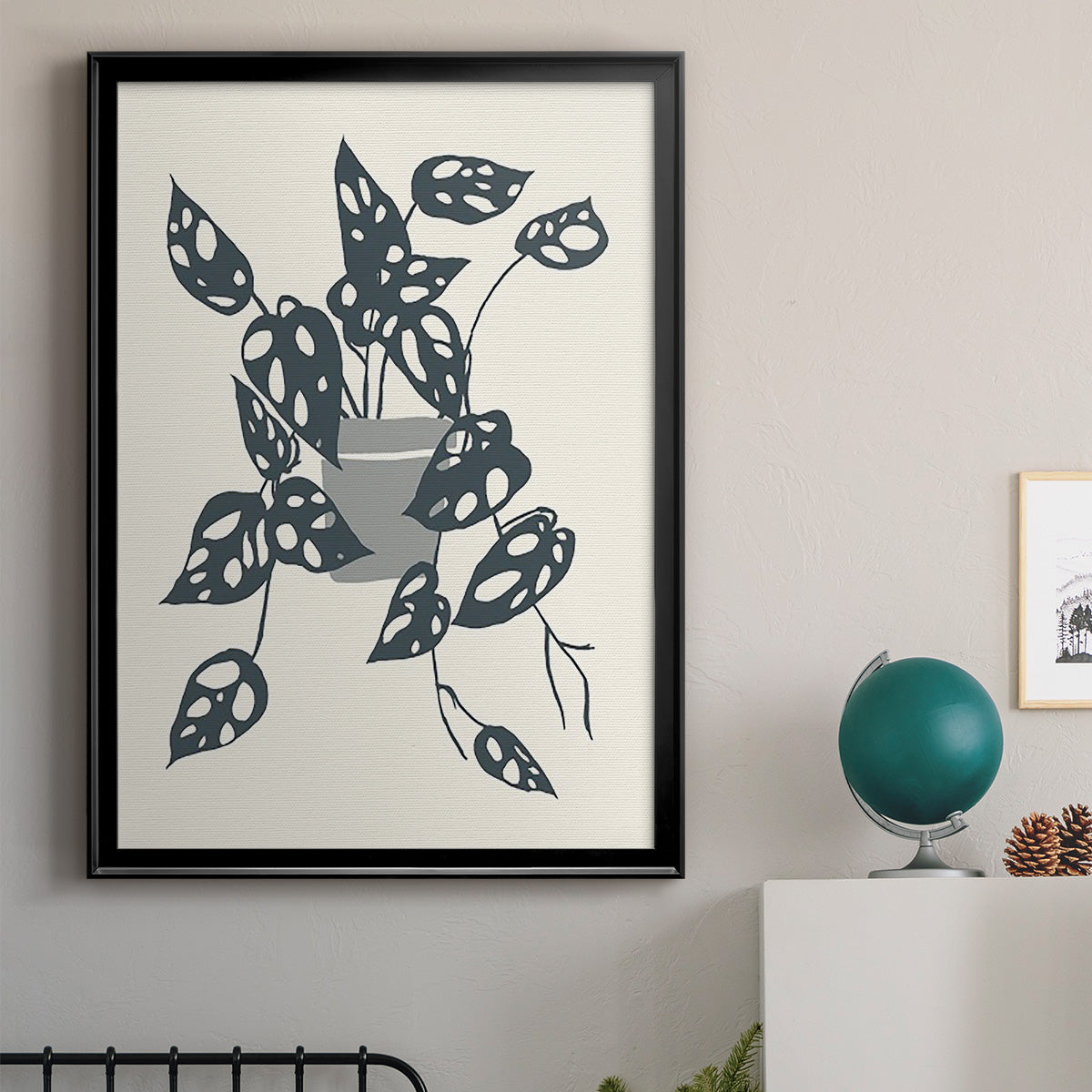 Growing Leaves IV - Modern Framed Canvas Print