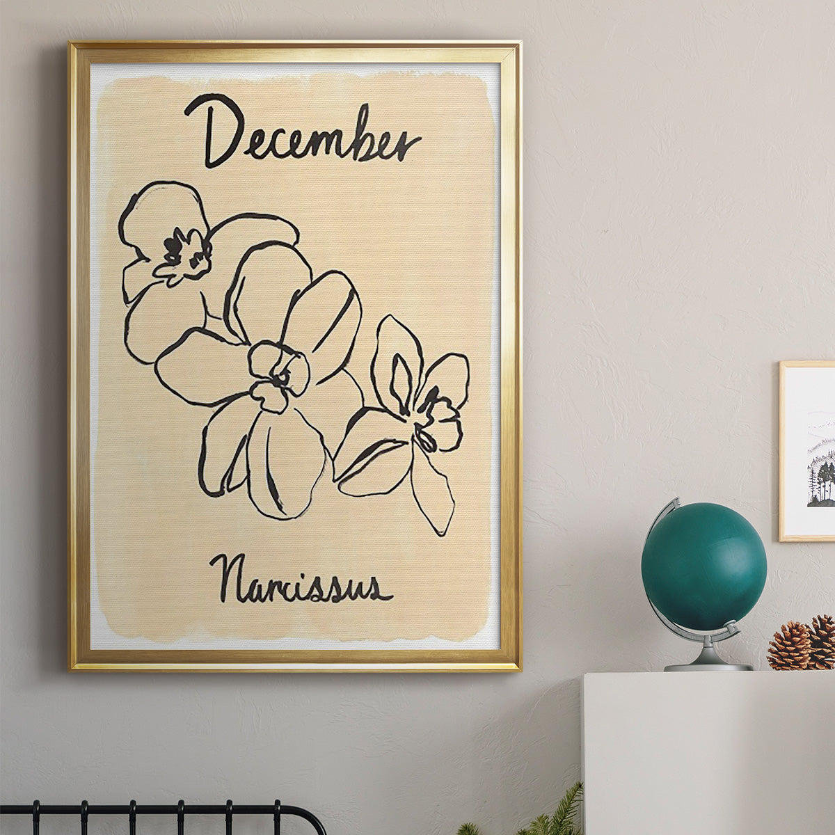 Birth Month XII - Modern Framed Canvas Print