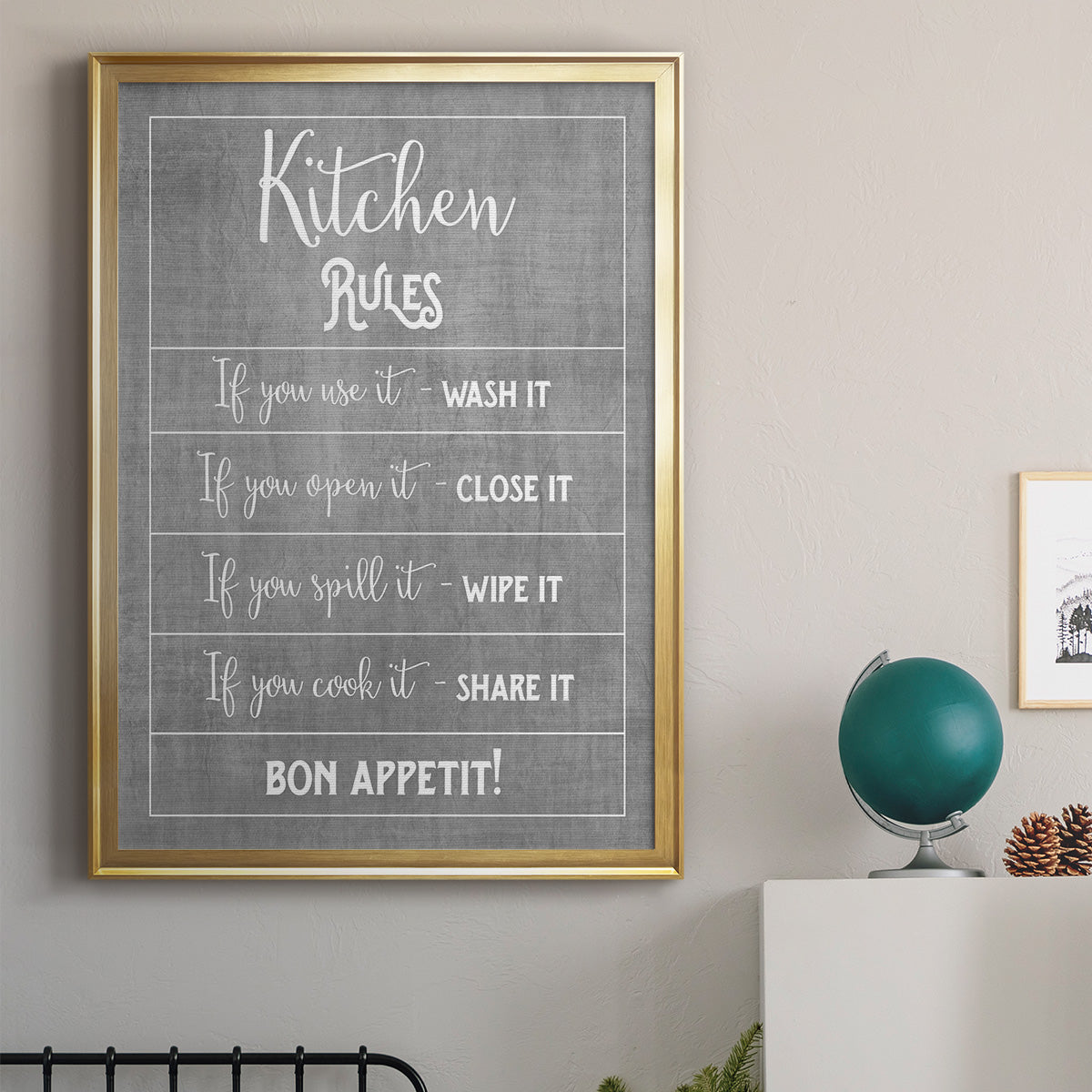 Bon Appetit - Modern Framed Canvas Print