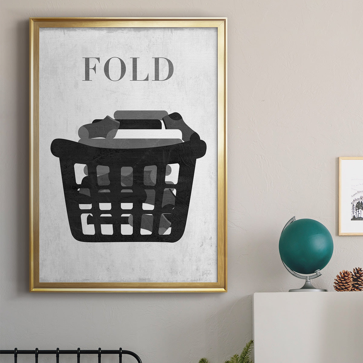 Fold - Modern Framed Canvas Print