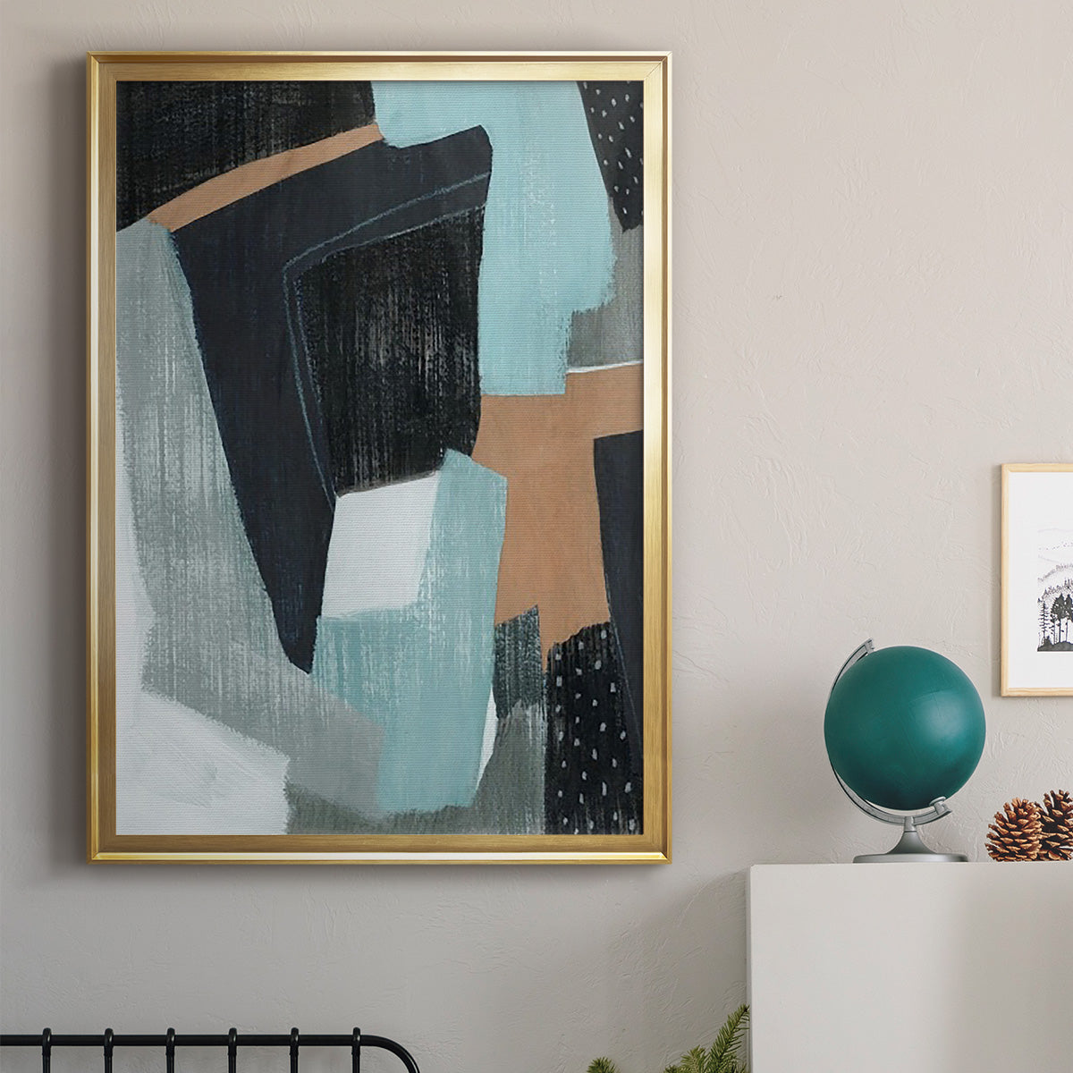 Tangerine Lagoon II - Modern Framed Canvas Print